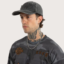 Load image into Gallery viewer, Kiss Chacey x Harley Davidson Knock Dad Cap - Washed Black
