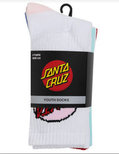 Load image into Gallery viewer, Santa Cruz Other Dot Crew Socks 4Pk - White/Light:Green/Rose

