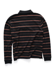 Load image into Gallery viewer, S Double Stripe LS Polo - Brown/Black
