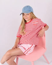 Load image into Gallery viewer, Eve Girl (3-7) Lounge Club Stripe Tee - Watermelon
