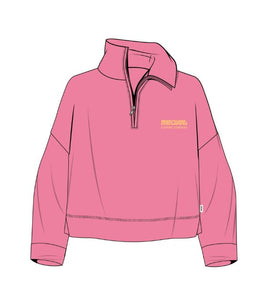 Rip Curl Surf Puff 1/4 Zip Fleece - Pink/Orange
