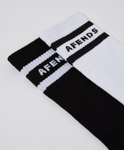 Afends Create Not Destroy 2 Pack Socks - Black/White