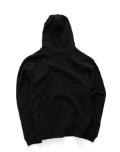 Load image into Gallery viewer, S Double Cursive Terry Zip Hoodie - Black
