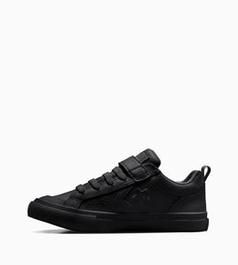 Converse Pro Blaze Strap Leather Junior Low Shoe - Black/Black/Black