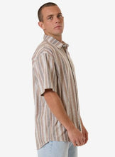 Load image into Gallery viewer, Thrills Unlocked Stripe Short Sleeve Shirt - Breen
