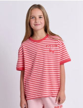 Load image into Gallery viewer, Eve Girl (3-7) Lounge Club Stripe Tee - Watermelon

