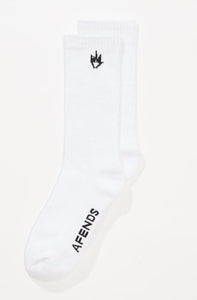 Afends Flame 3 Pack Socks - White