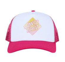 Load image into Gallery viewer, Santa Cruz  Youth Solitaire Dot Fade Trucker Cap - Pink
