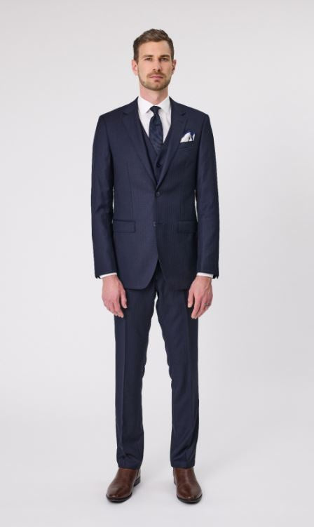 Savile Row Abram Tasmanian Wool Suit - H7 Navy