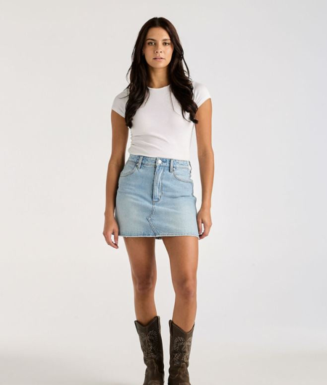 Wrangler Repair Mini Skirt - Sun Bleached
