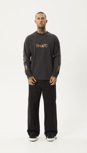 Afends Scorched Long Sleeve Tee - Charcoal