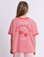 Load image into Gallery viewer, Eve Girl (3-7) Lounge Club Stripe Tee - Watermelon
