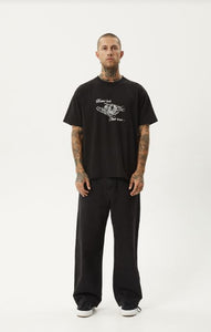 Afends Bad Luck Heavy Boxy Fit Tee - Black