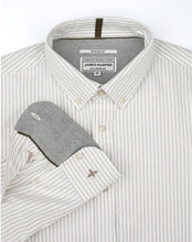 Load image into Gallery viewer, James Harper Oxford Stripe Long Sleeve Shirt - Tobacco

