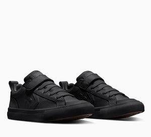 Converse Pro Blaze Strap Leather Junior Low Shoe - Black/Black/Black