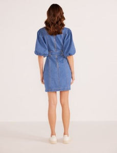 MINKPINK Peyton Denim Mini Dress - Denim Blue Arnold's MINKPINK Peyton Denim Mini Dress - Denim Blue Arnold's
