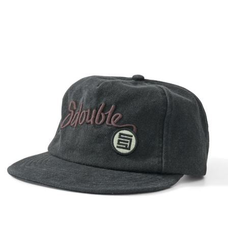 S Double Canvas Cap - Black