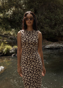 Afends Astoria Maxi Dress - Coffee