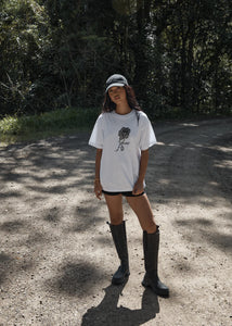 Afends Patches Oversized Tee - White