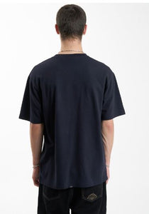 Thrills Thou Shall Not Oversize Fit Tee - Midnight Blue