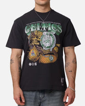 Load image into Gallery viewer, Mitchell &amp; Ness Bevel Burst Celtics Tee - Overdyed Black
