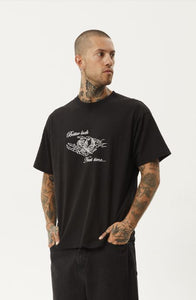 Afends Bad Luck Heavy Boxy Fit Tee - Black