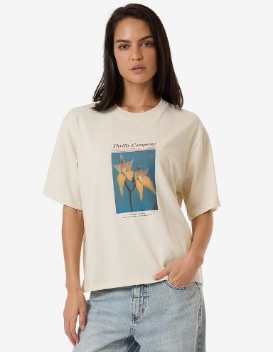 Thrills Flower Society Square Tee - Heritage White
