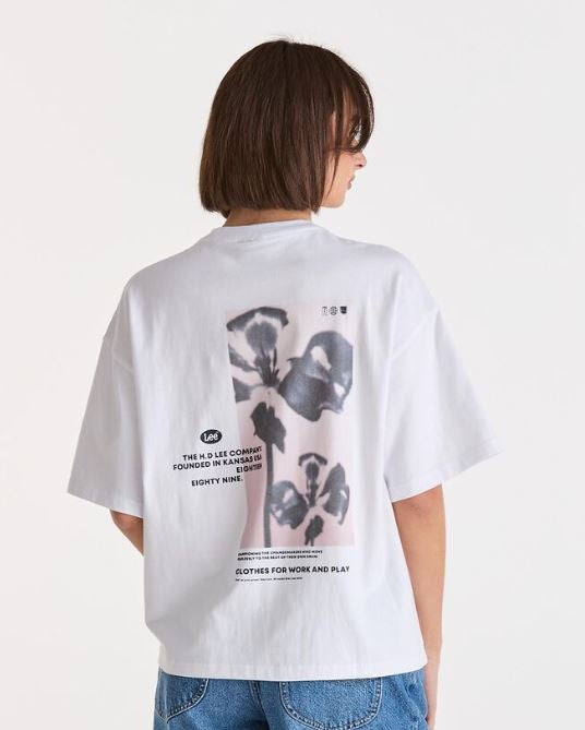 Lee Orchid Boxy Tee - Optic White