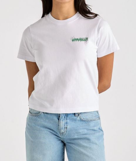 Wrangler Fossilised Shrunken Tee - Optic White
