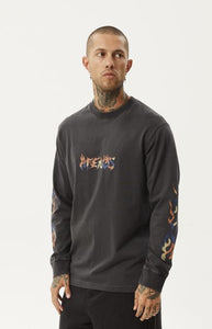 Afends Scorched Long Sleeve Tee - Charcoal