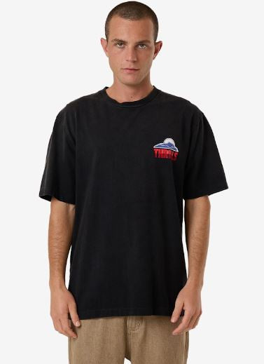 Thrills Beyond The Hills Oversize Fit Tee - Black Fade