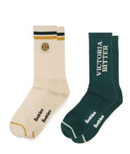Load image into Gallery viewer, Victoria Bitter Retro Fresh Sneaker Sock 2 Pack - White/Off-White
