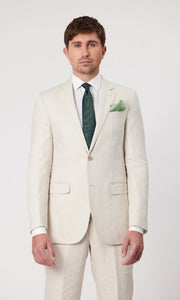 Savile Row Abram Pure Linen Jacket -Ecru