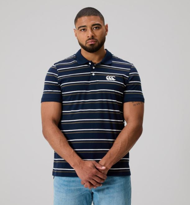 Canterbury Fundamentals Stripe Polo - Navy