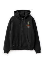 Load image into Gallery viewer, S Double 25/26 Zip Thru Hoodie - Black
