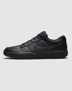 Nike SB Force 58 Premium Leather Shoe - Black/Black