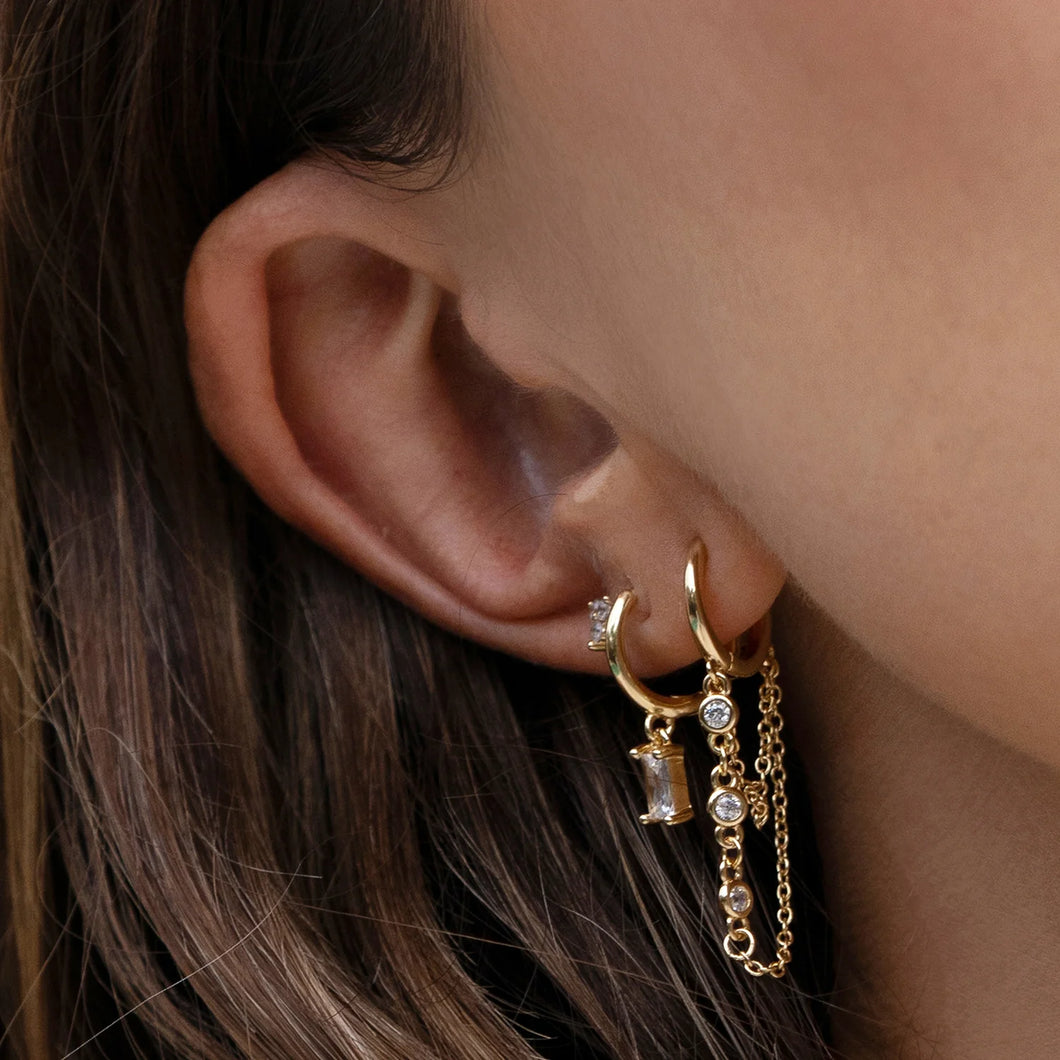 Arms Of Eve Amaretto Gold Huggie Earrings