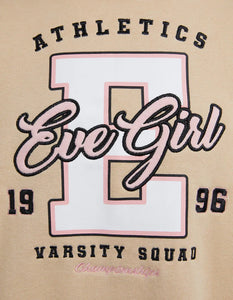 Eve Girl Teen Varsity Squad Hoodie - Oatmeal