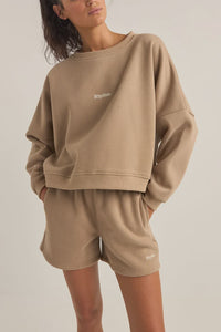 Rhythm Logo Crew Neck Fleece - Taupe