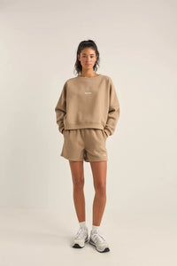Rhythm Logo Crew Neck Fleece - Taupe