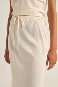 Rhythm Bias Cut Maxi Skirt - Cream