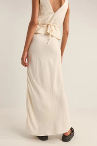 Rhythm Bias Cut Maxi Skirt - Cream