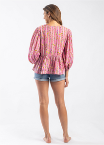 Amuse Society Bianca Long Sleeve Woven Top