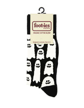 Load image into Gallery viewer, Foot-ies Friendly Ghost Organic Cotton Sock - Blk
