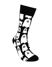 Load image into Gallery viewer, Foot-ies Friendly Ghost Organic Cotton Sock - Blk
