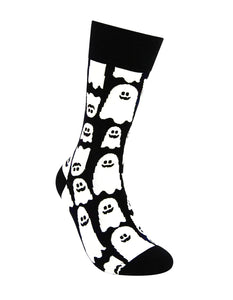 Foot-ies Friendly Ghost Organic Cotton Sock - Blk