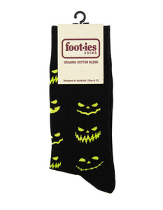 Foot-ies Scary Night Organic Cotton Sock - Blk