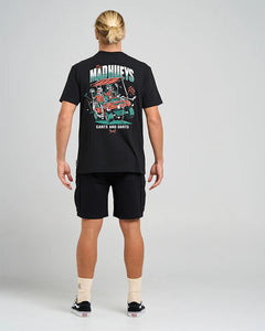 The Mad Hueys Carts & Darts S/S Tee - Black