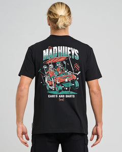 The Mad Hueys Carts & Darts S/S Tee - Black