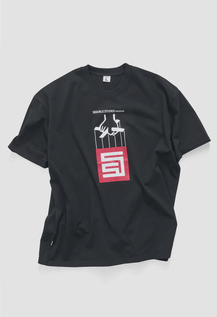 S Double Godfather SS Tee - Black
